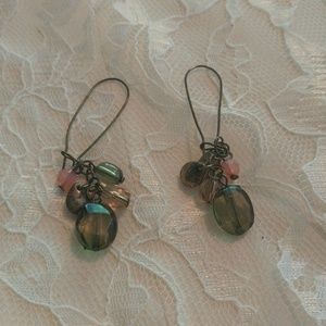 Green Bangle Earrings